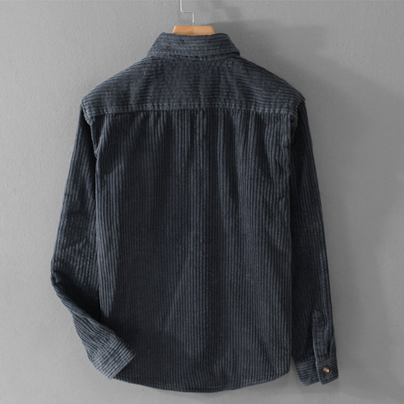 Winter Corduroy Shirt With Pocket