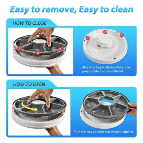 Automatic Day Meal Timed Pet Dog Cat Feeder Food Bowl Auto Holiday Dispenser