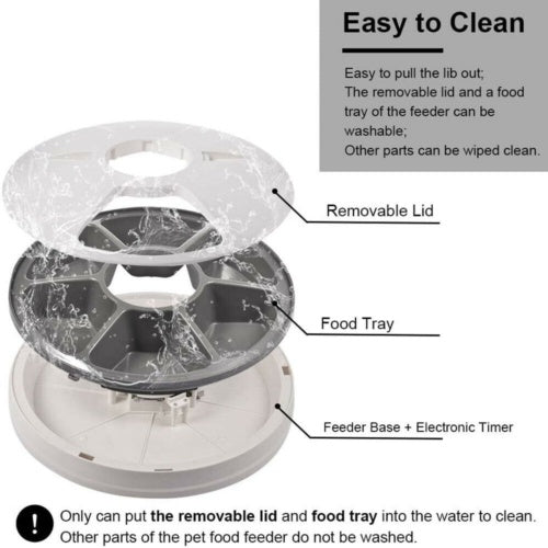 Automatic Day Meal Timed Pet Dog Cat Feeder Food Bowl Auto Holiday Dispenser