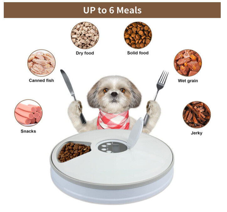 Automatic Day Meal Timed Pet Dog Cat Feeder Food Bowl Auto Holiday Dispenser