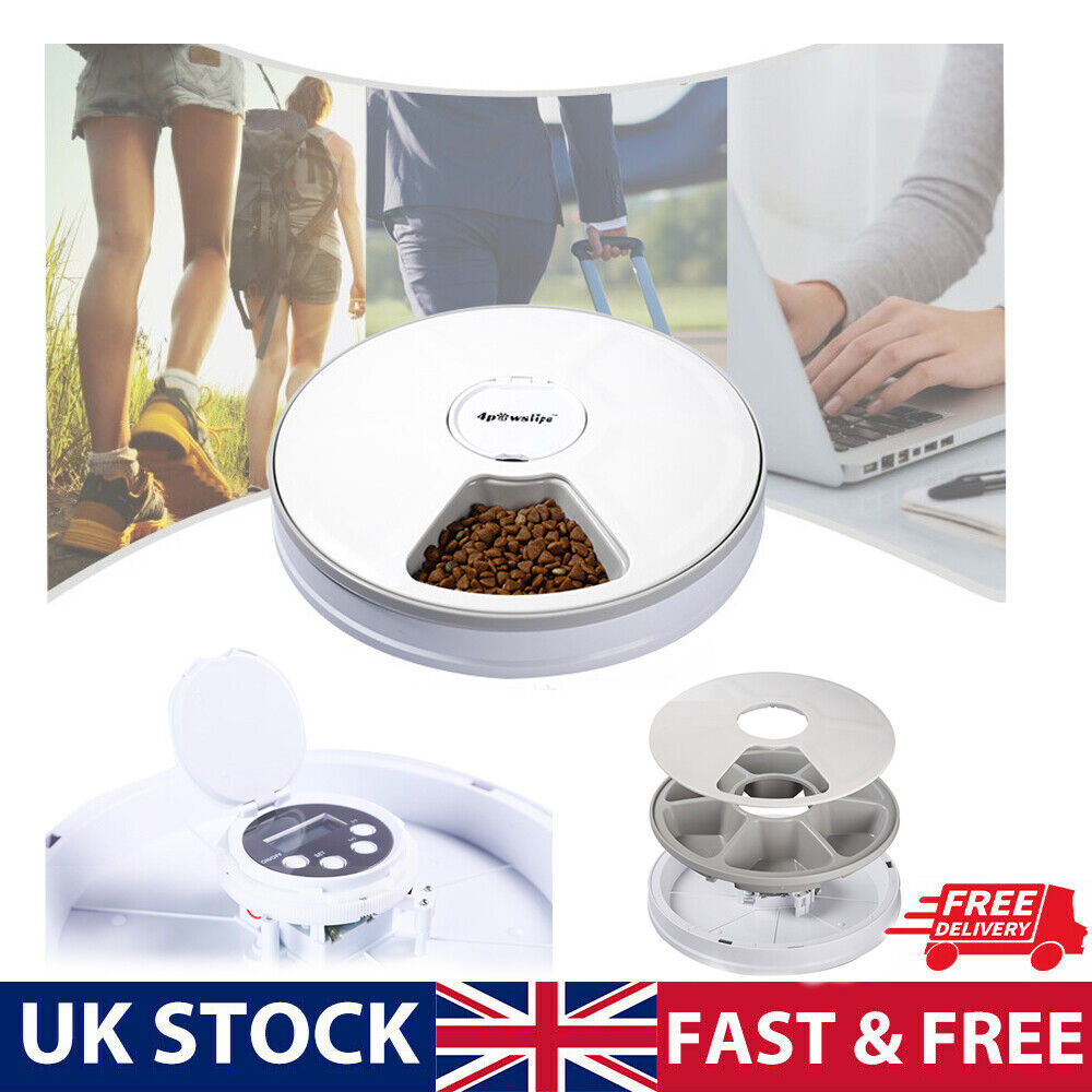 Automatic Day Meal Timed Pet Dog Cat Feeder Food Bowl Auto Holiday Dispenser